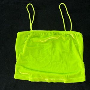 Lime green crop top